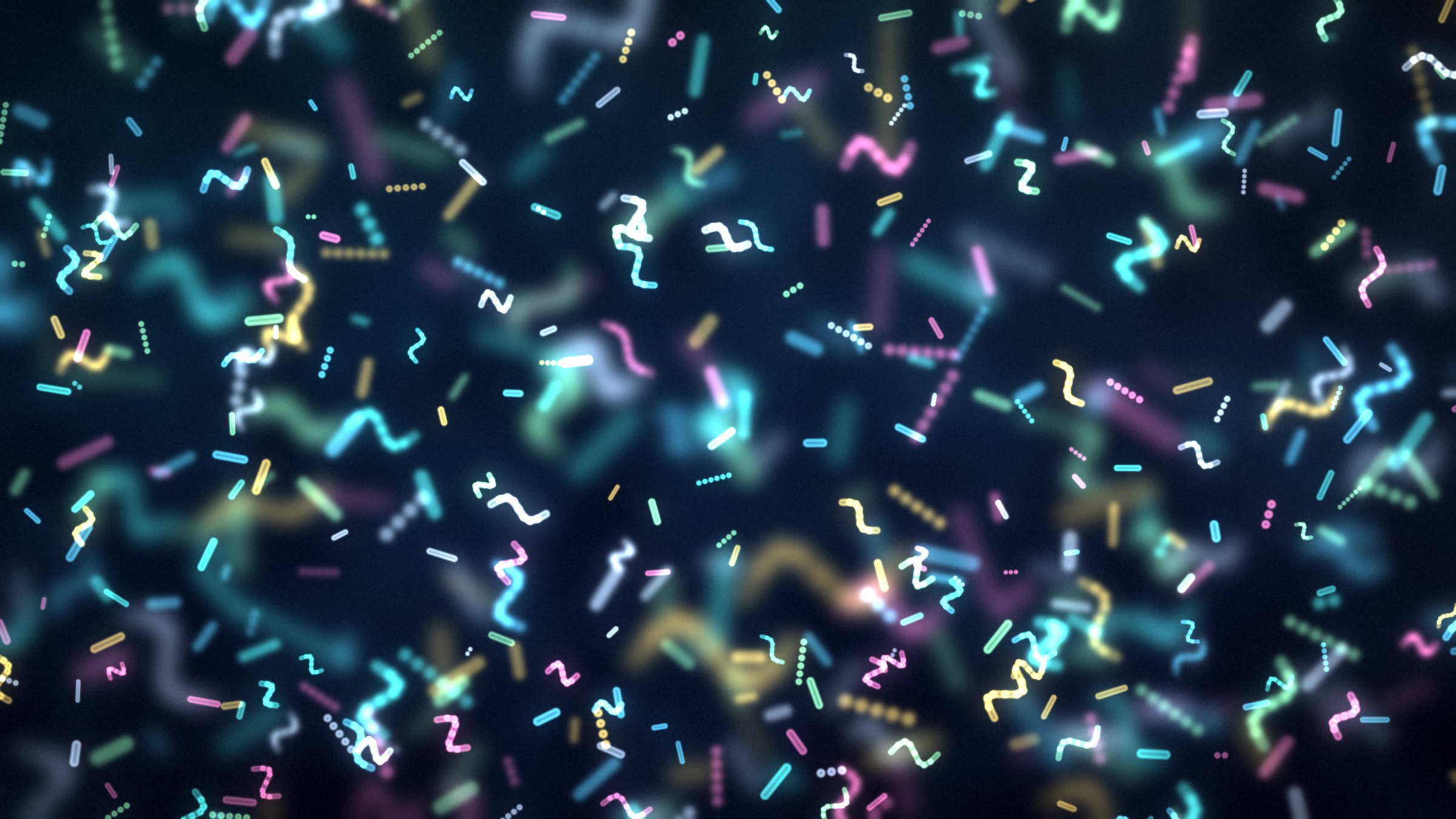 Fluorescence micrograph of a dense bacterial community